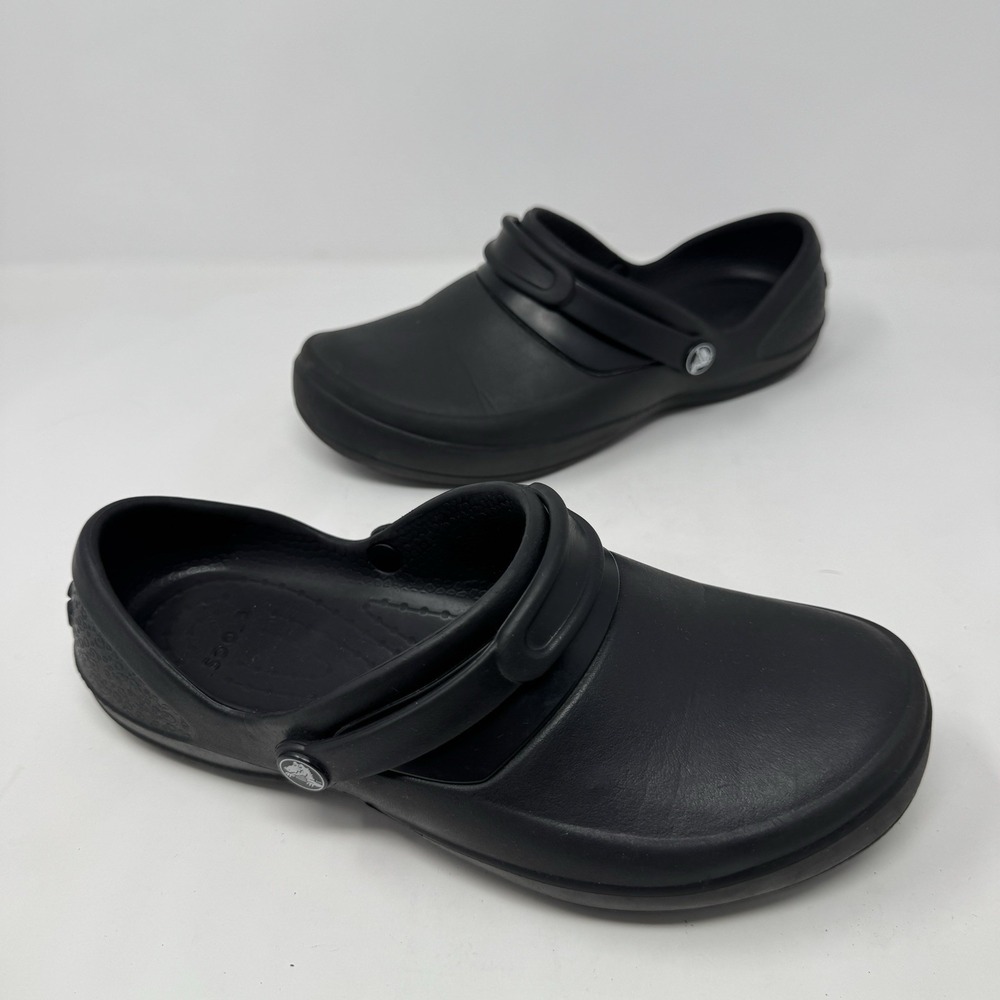 Crocs Mercy Work Clog Black Slip Resistant Slip On Comfort Women's Size 8